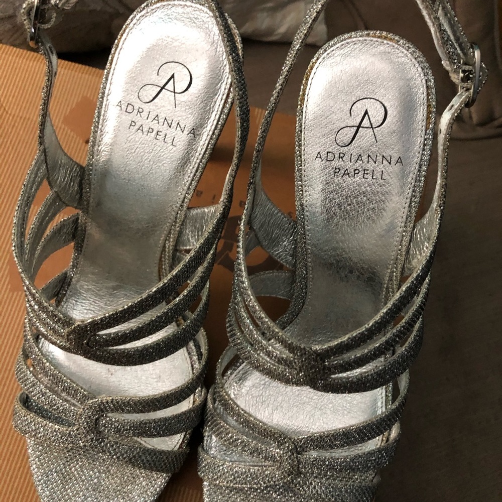 Adrianna Papell  Pewter 4 inch heel size 9
